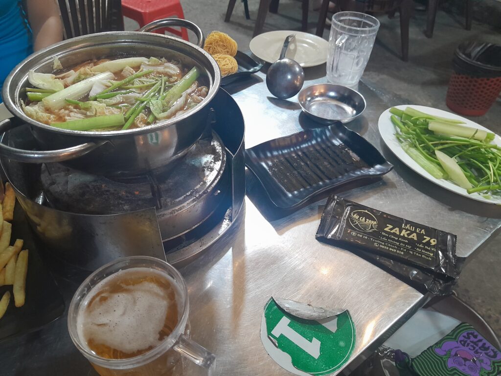 Vietnamese hotpot coming to the boil.
