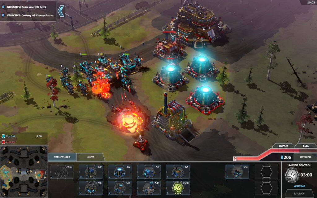 The enemy base, undefended.