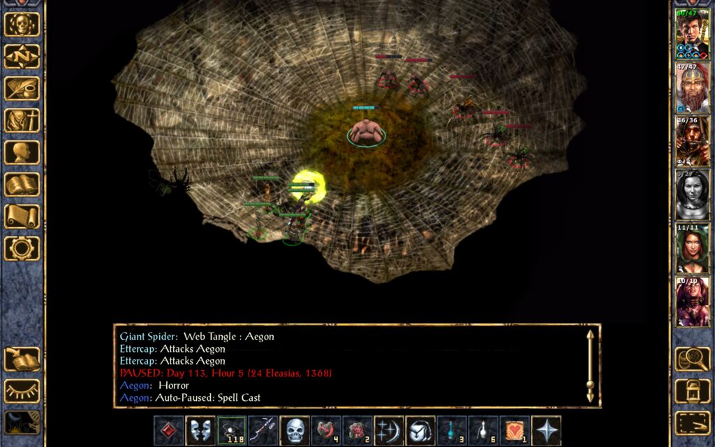 A second wave of spiders attacks.