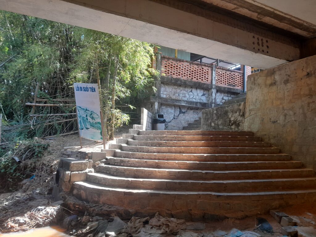The steps back to civilisation.