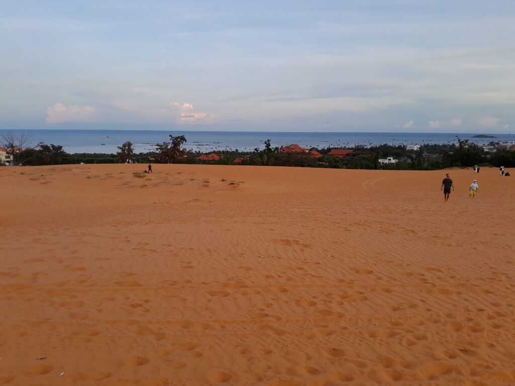The ocean view from the dunes
