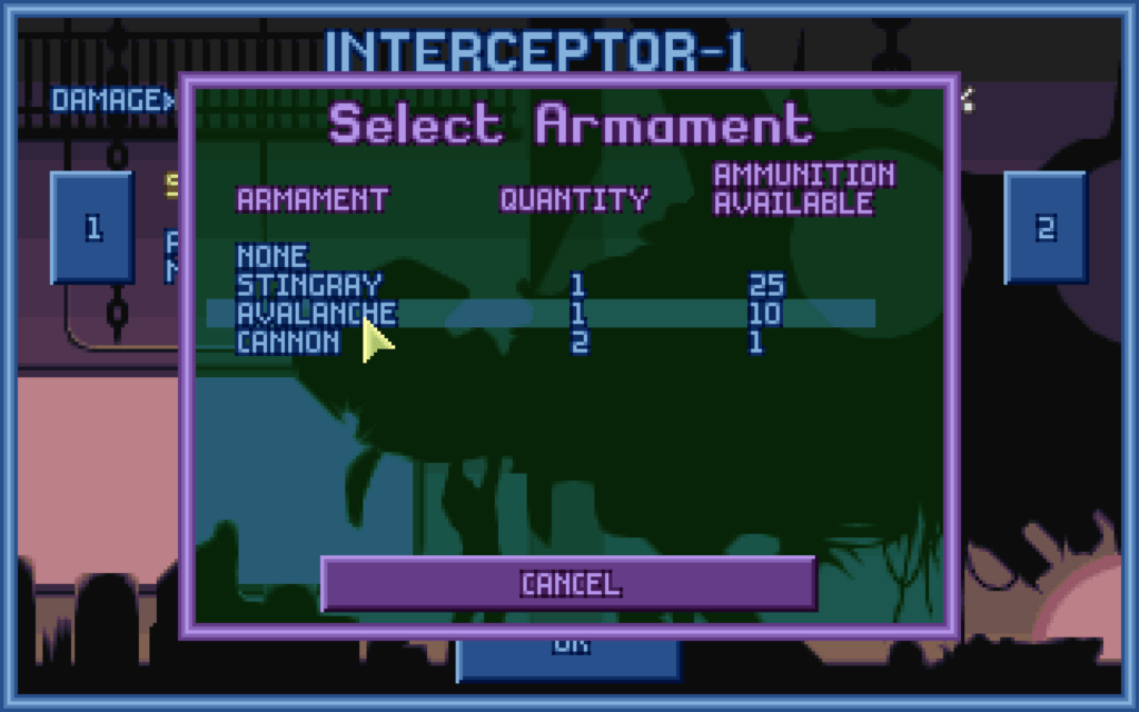 Equipping an interceptor.