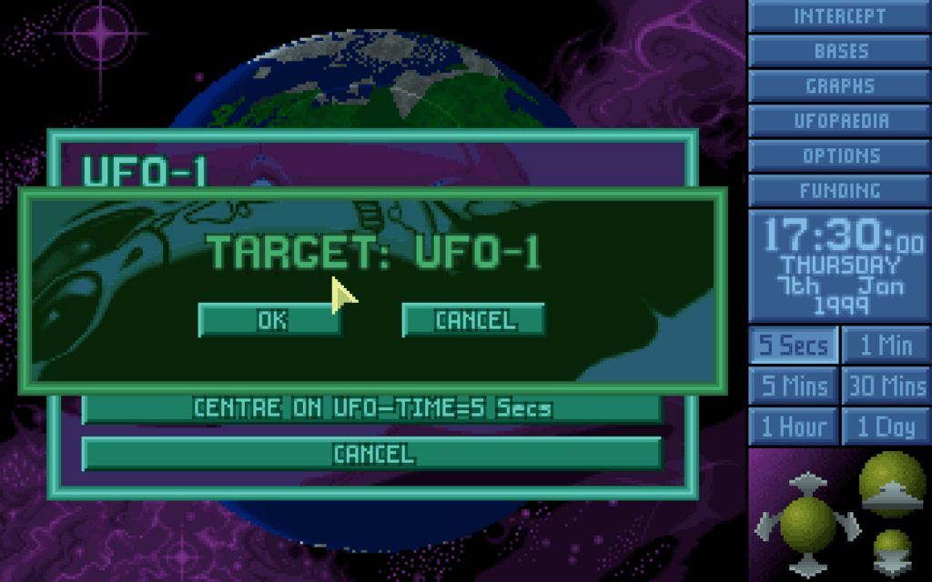 Targeting a UFO.