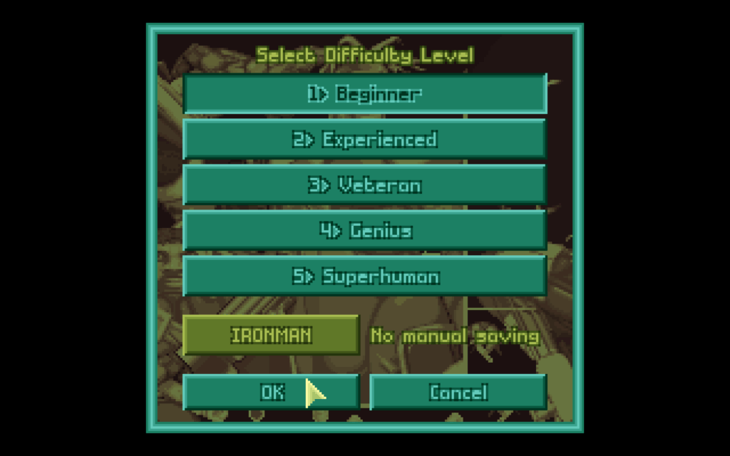 Starting a new game.