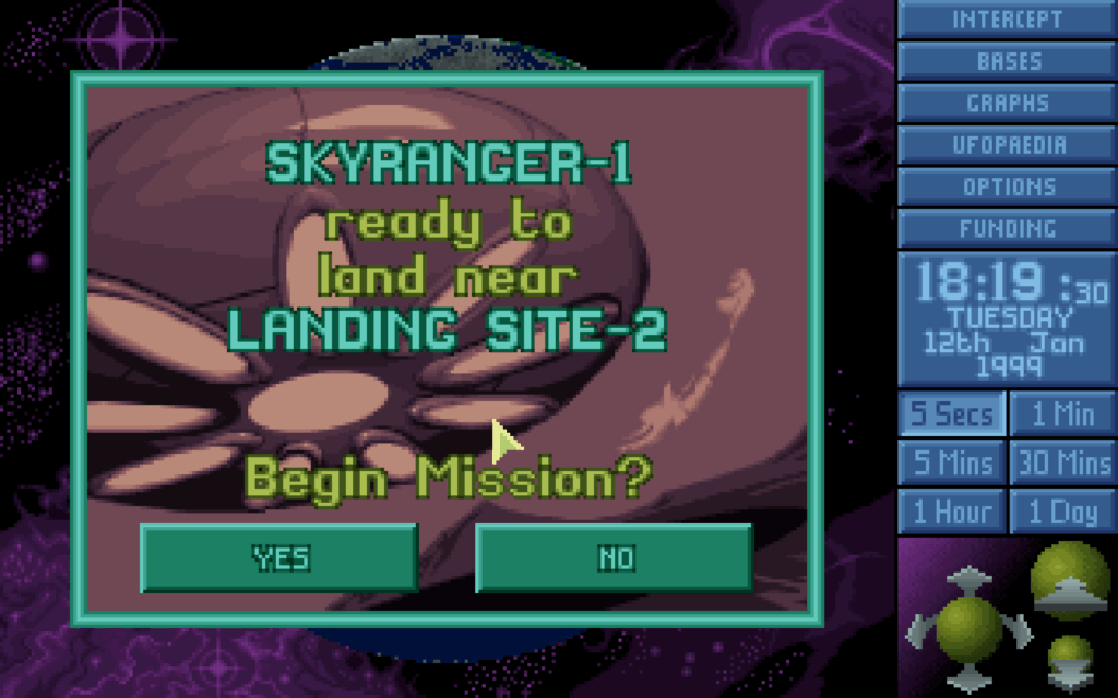 Landing the Skyranger.