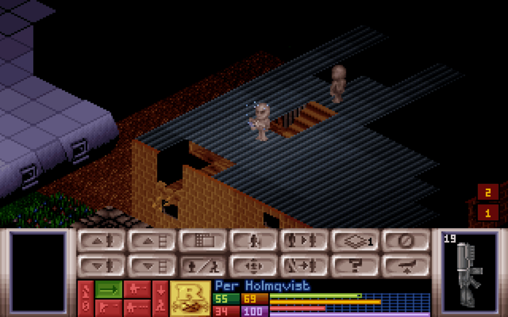 Sectoids attack from the roof.