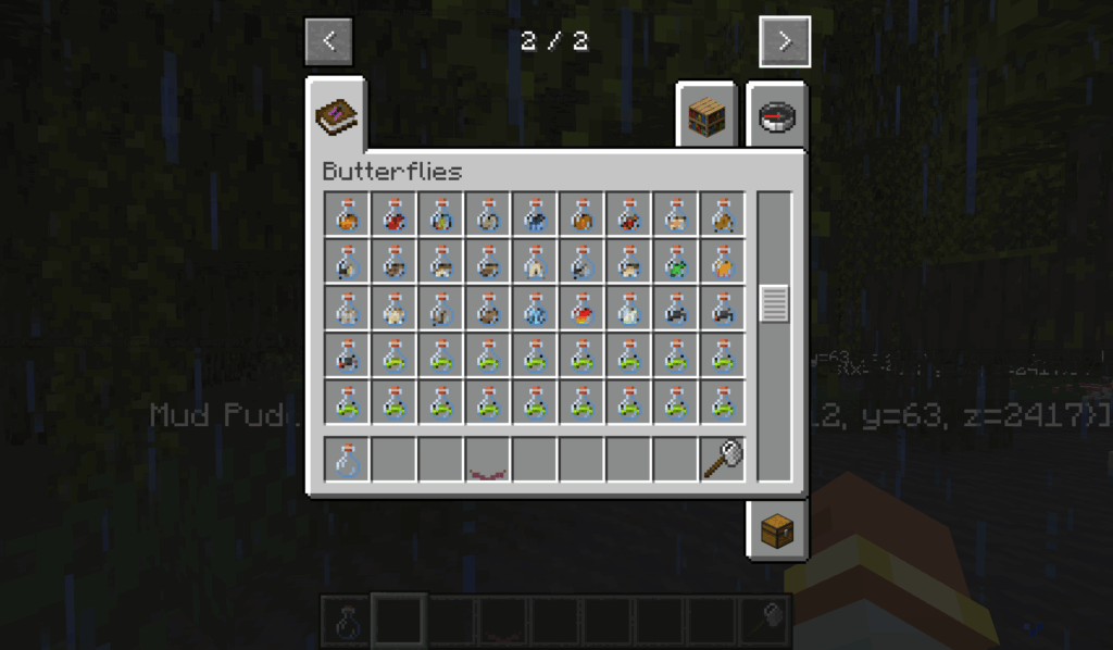 Bottled Butterflies and Caterpillars in the Creative Inventory.