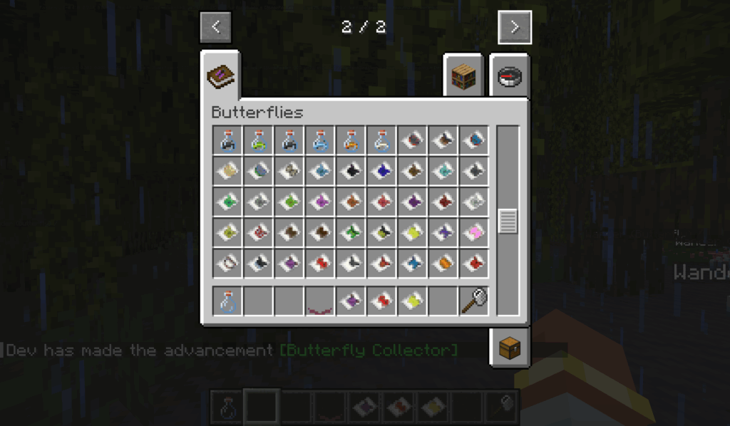 Butterfly Scrolls in the Creative Inventory.