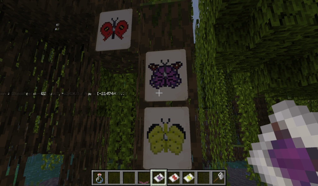 Butterfly Scrolls placed on a Mangrove Tree.