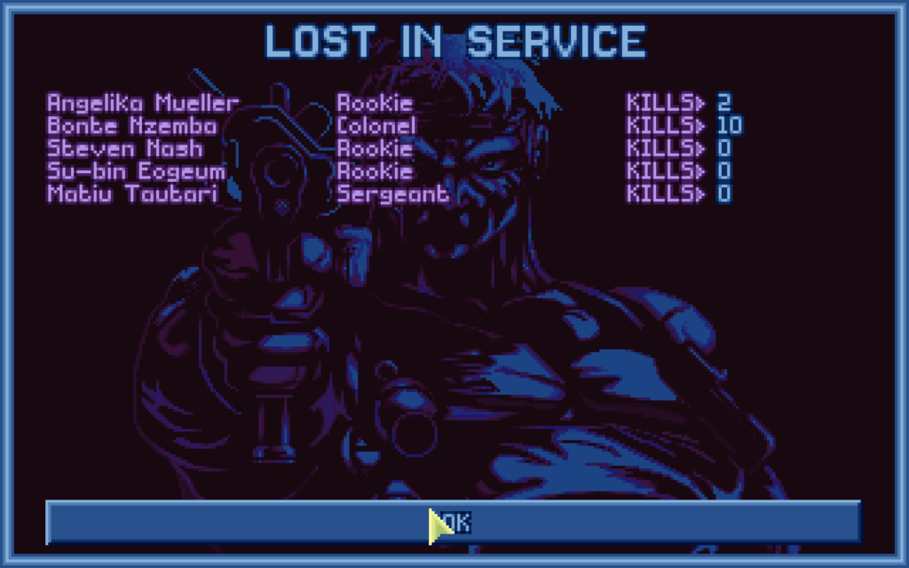 Heroes lost in service to X-COM's mission.