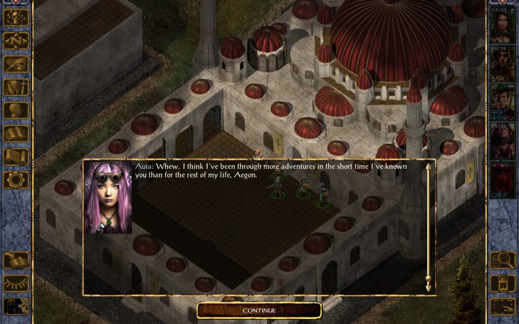 Aura: Whew, I think I've been through more adventures in the short time I've known you than for the rest of my life, Aegon.