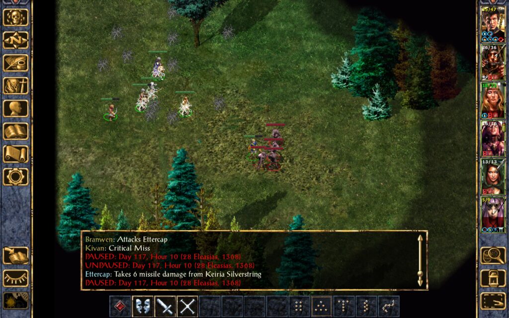 Ettercaps ambush the Troupe.