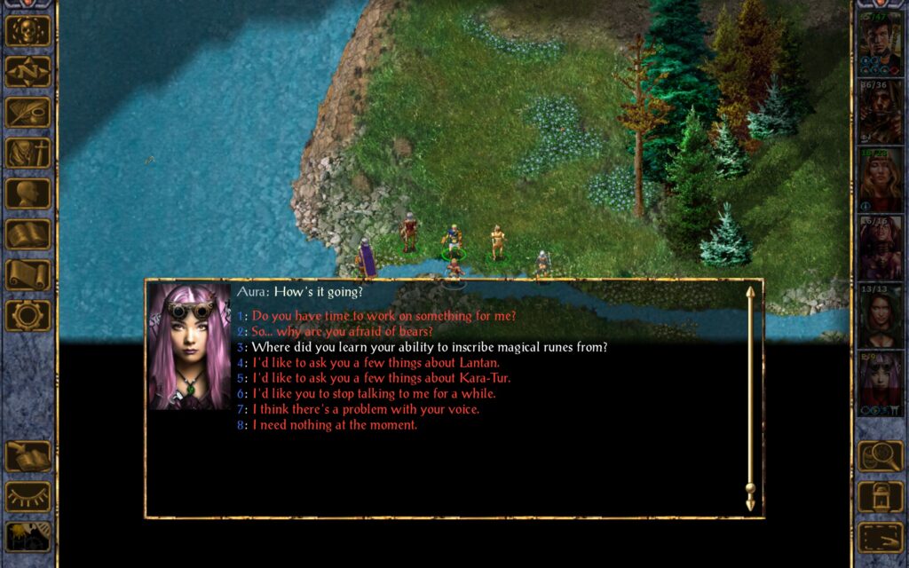Aura: How's it going?
