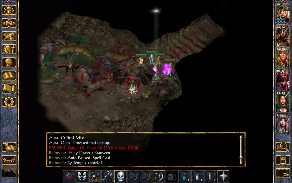 Branwen summons Holy Power.