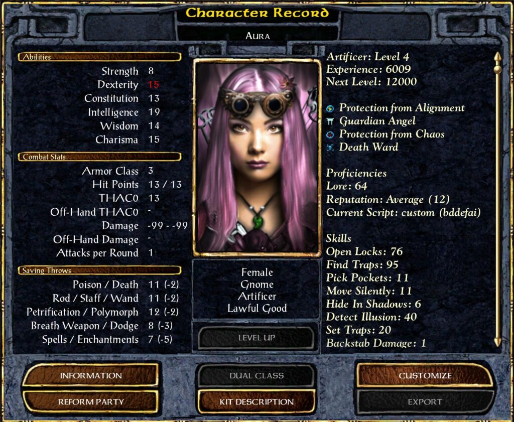 Aura, Level 4 Artificer