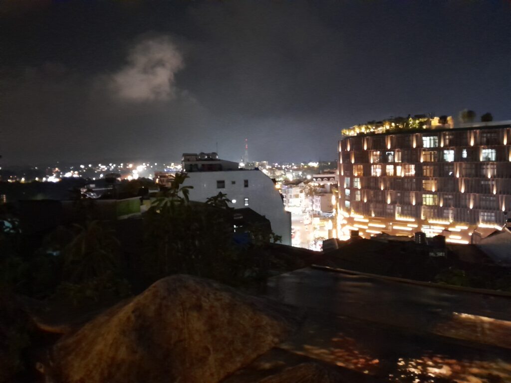 A view of the streets below.