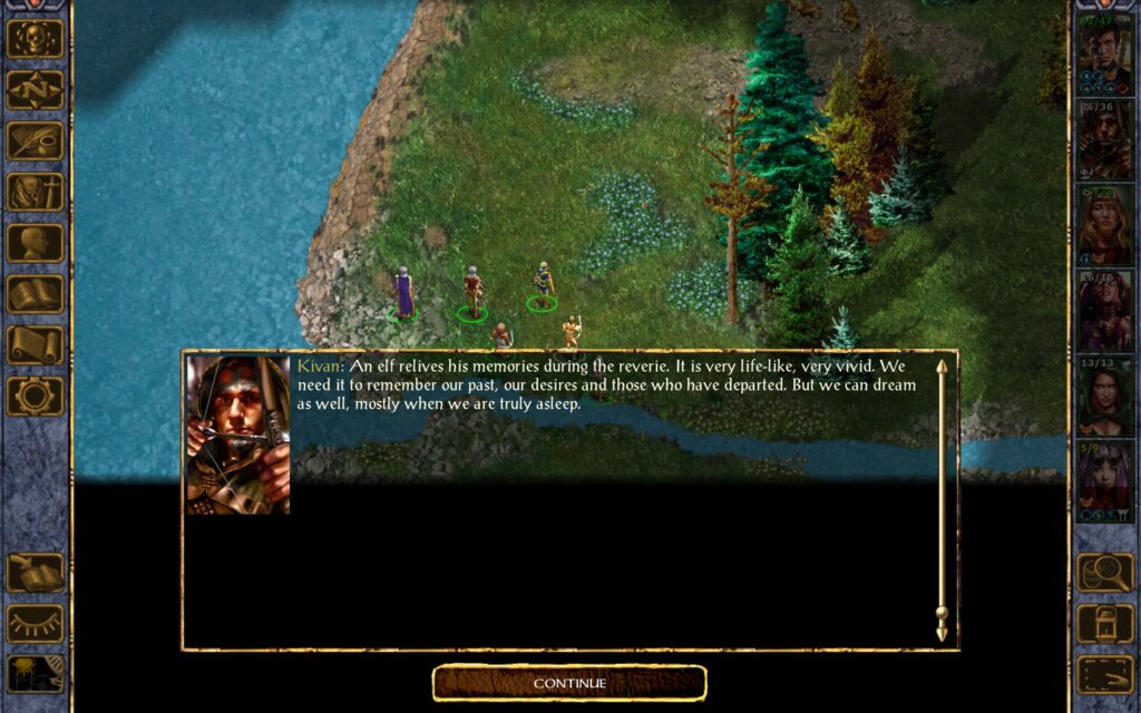 A screenshot of in-game dialogue.