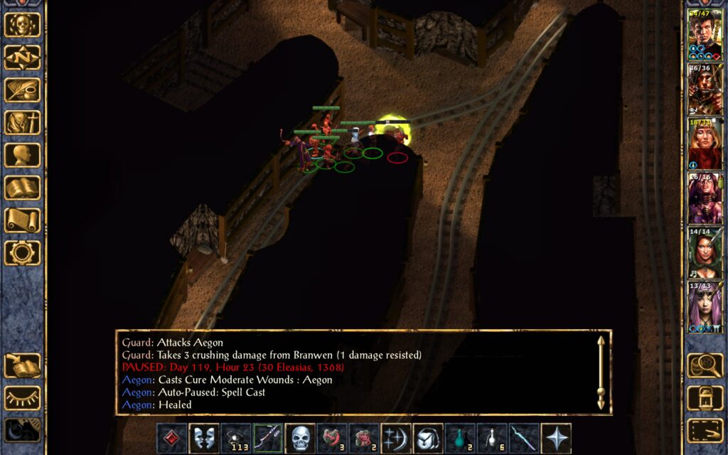 Aegon casts Cure Moderate Wounds,
