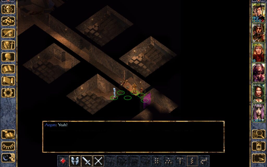 The Troupe finds a secret door.