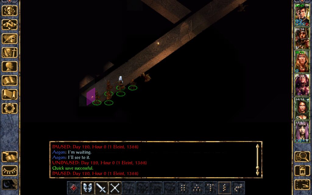 The Troupe finds a door at the end of the tunnel.