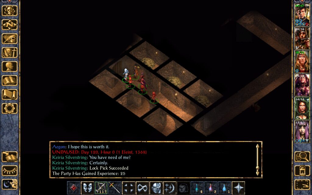 Keiria picks the lock to the cells.