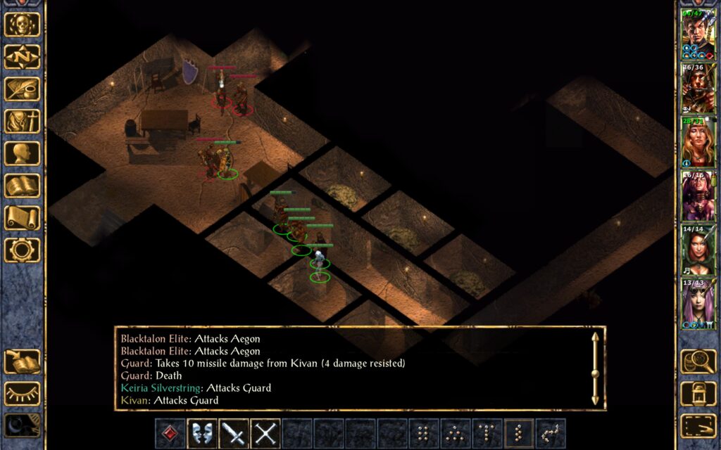 Kivan kills a guard, but they get reinforcements.