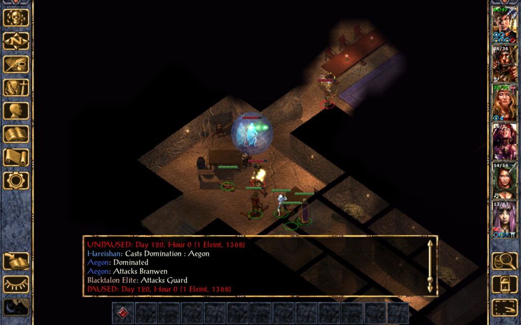 Aegon is Dominated by the mage.