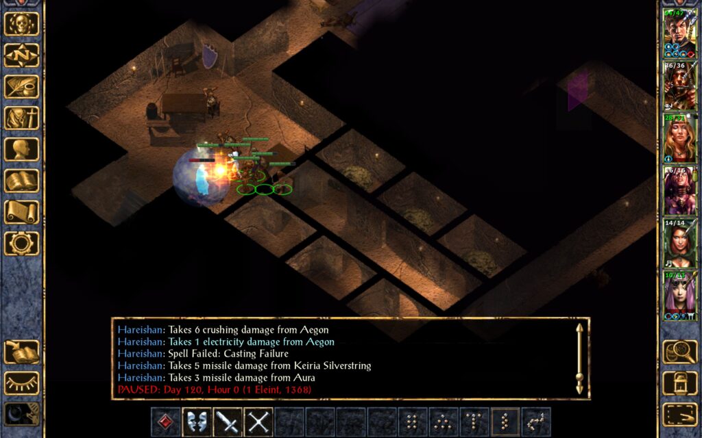 The troupe attacks the mage.