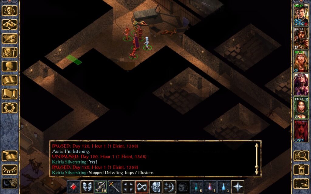 Aura is nearly killed by a trap.