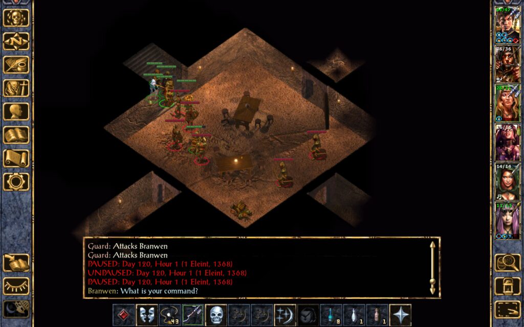 Kivan and Branwen close in with melee weapons.