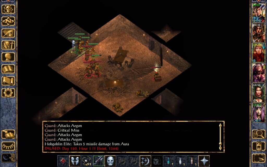 Aura kills a hobgoblin and Branwen is hurt.