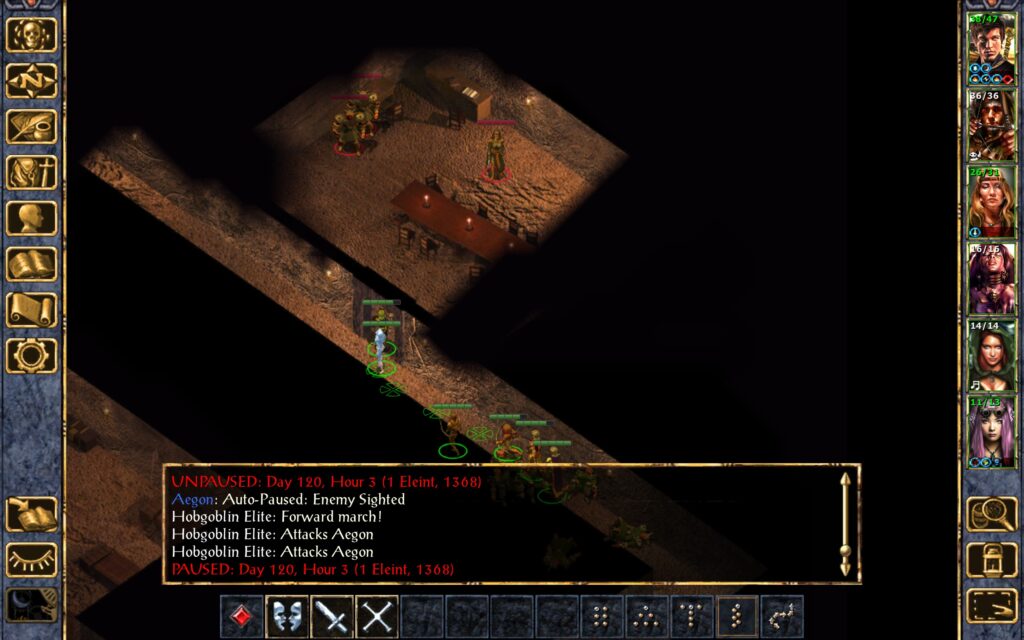 The Troupe finds a human mage protected by hobgoblins.