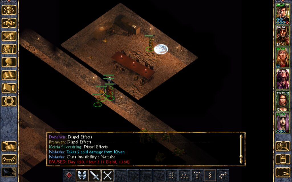 The mage turns invisible.