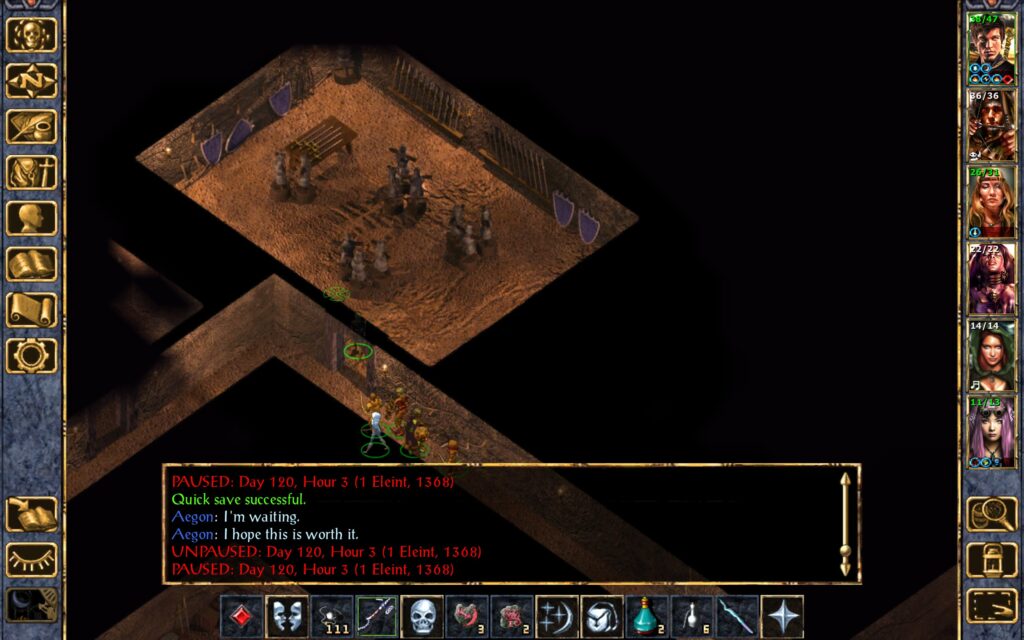 The Troupe finds an armoury.