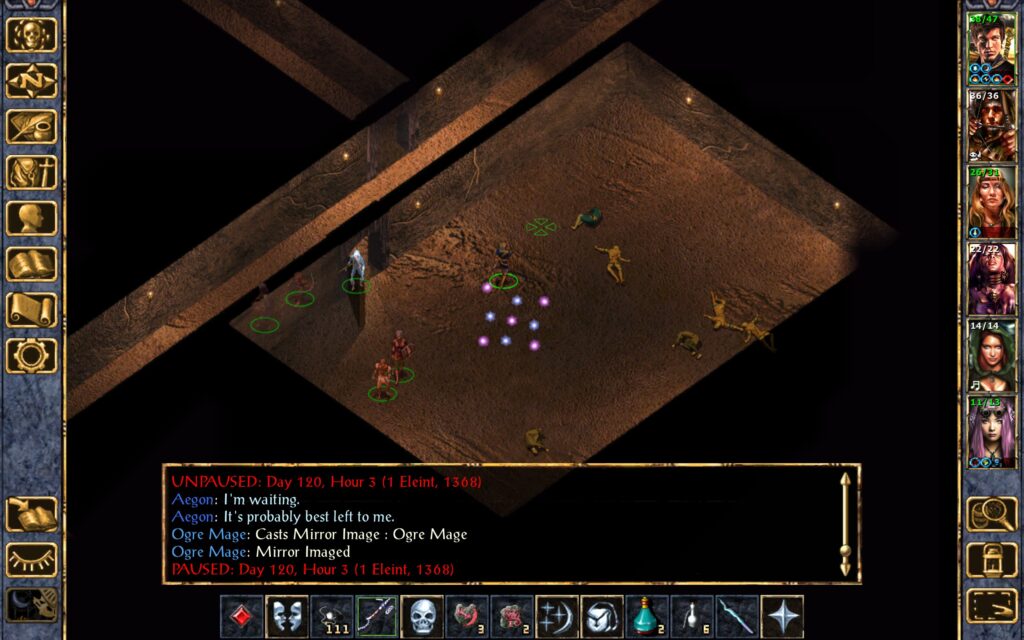 The presence prepares some defensive magic.