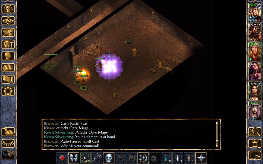 Branwen protects the party from fear.