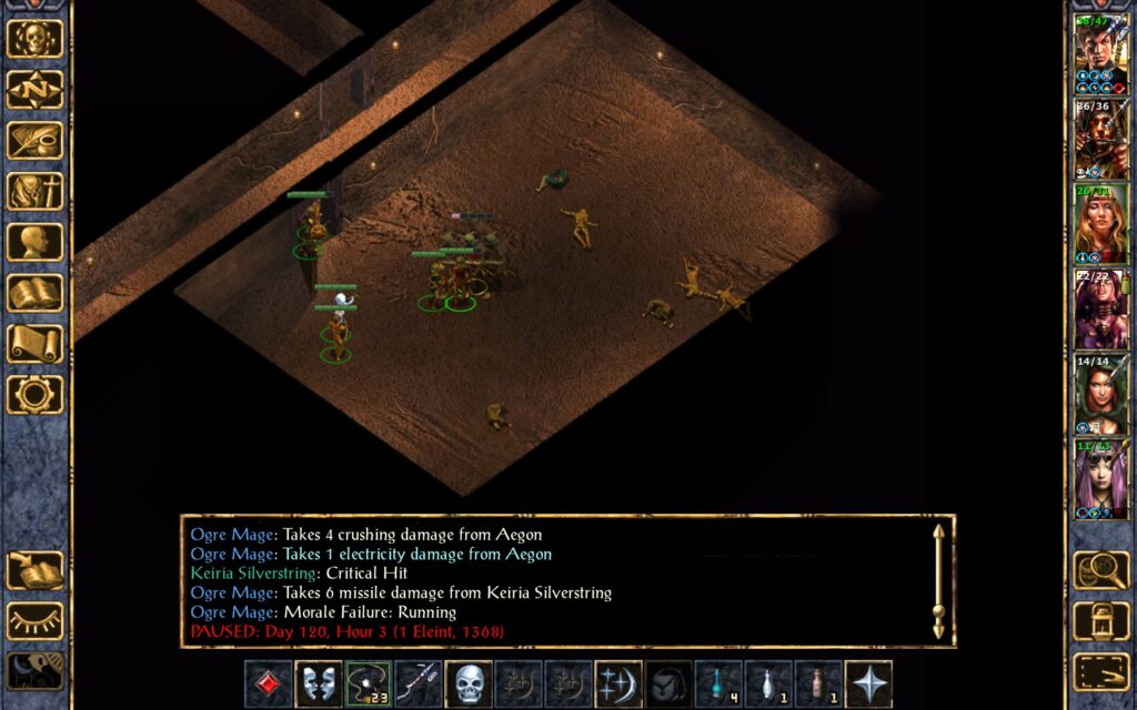 The ogre mage is badly wounded.