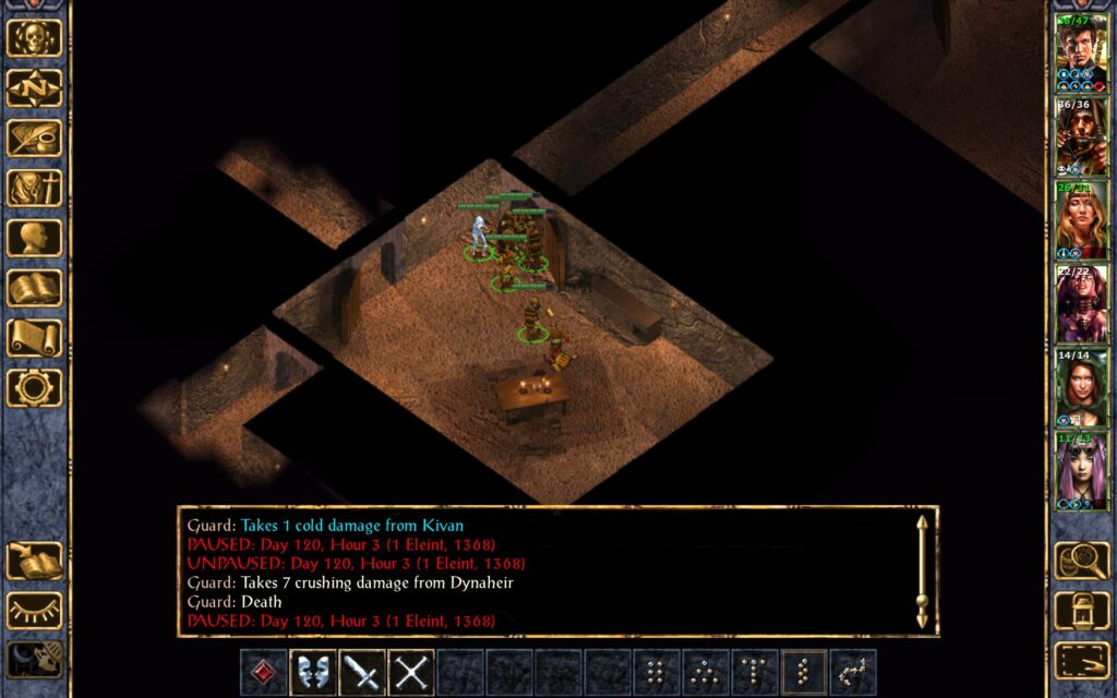 Dynaheir kills the guard.