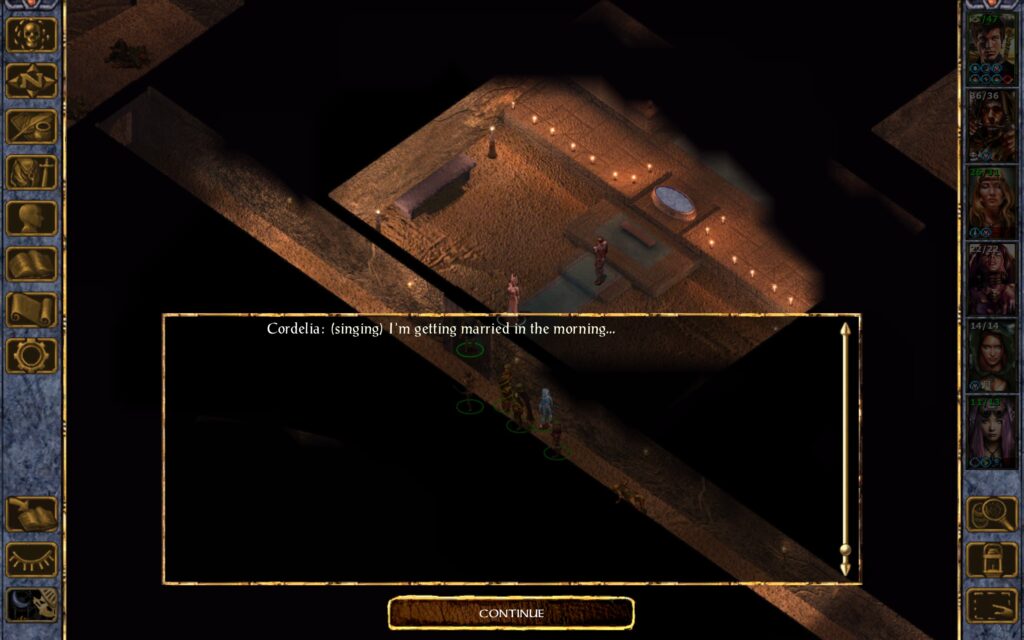 Cordelia: (singing) I'm getting married in the morning…