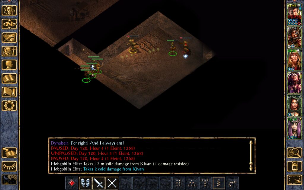 Kivan hits the second guard.