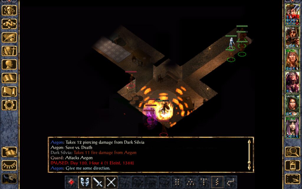 Aegon is wounded by arrow and fireball.