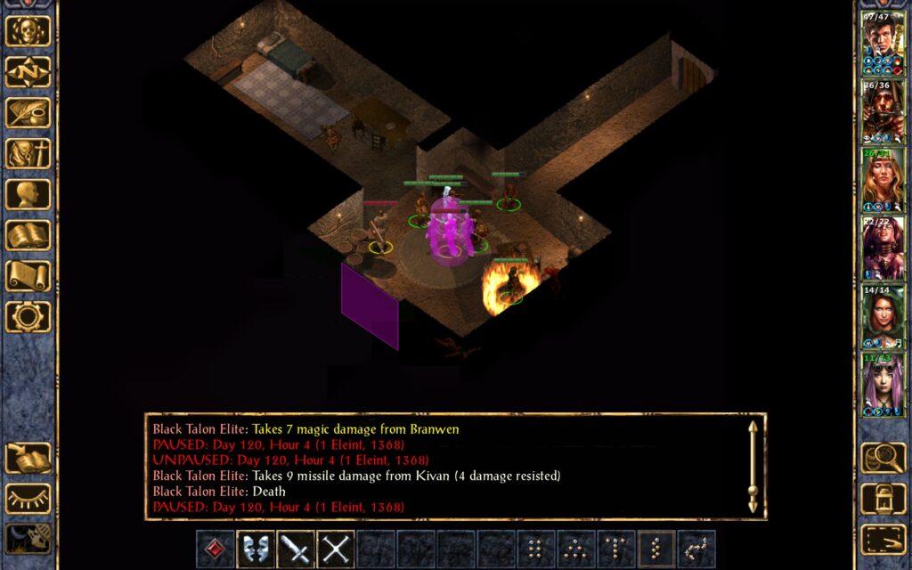 Kivan kills a Black Talon Elite.