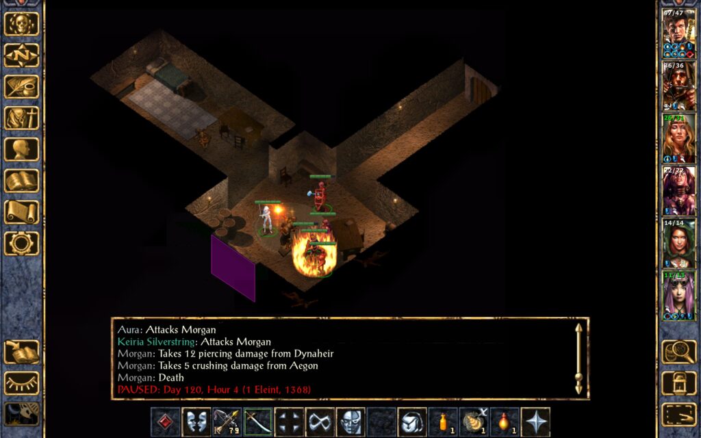 Dynaheir and Aegon kill the mage.