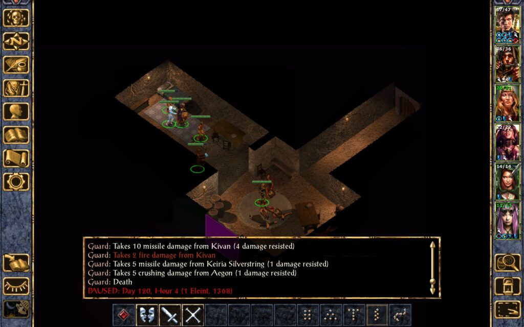 The Troupe slays the guards.