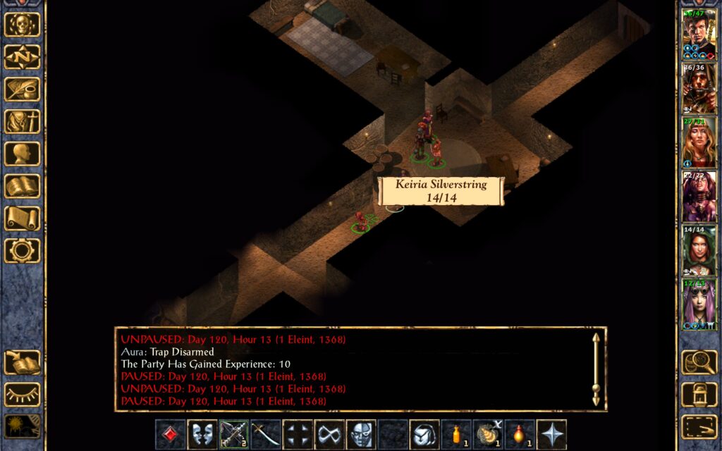 Aura disables the traps.