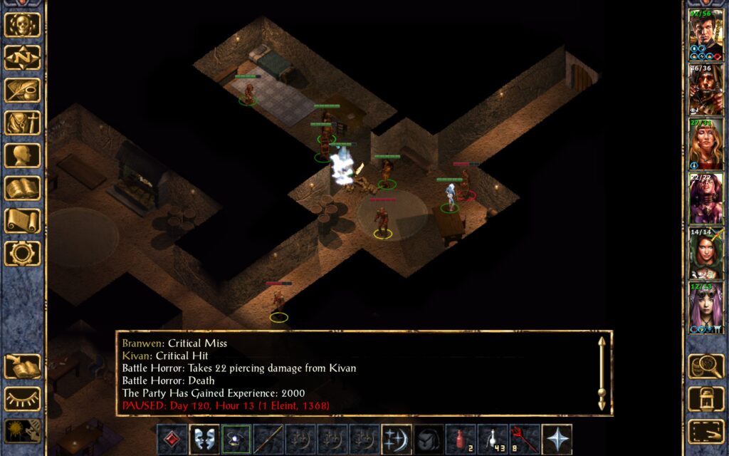 Kivan slays the battle horror.