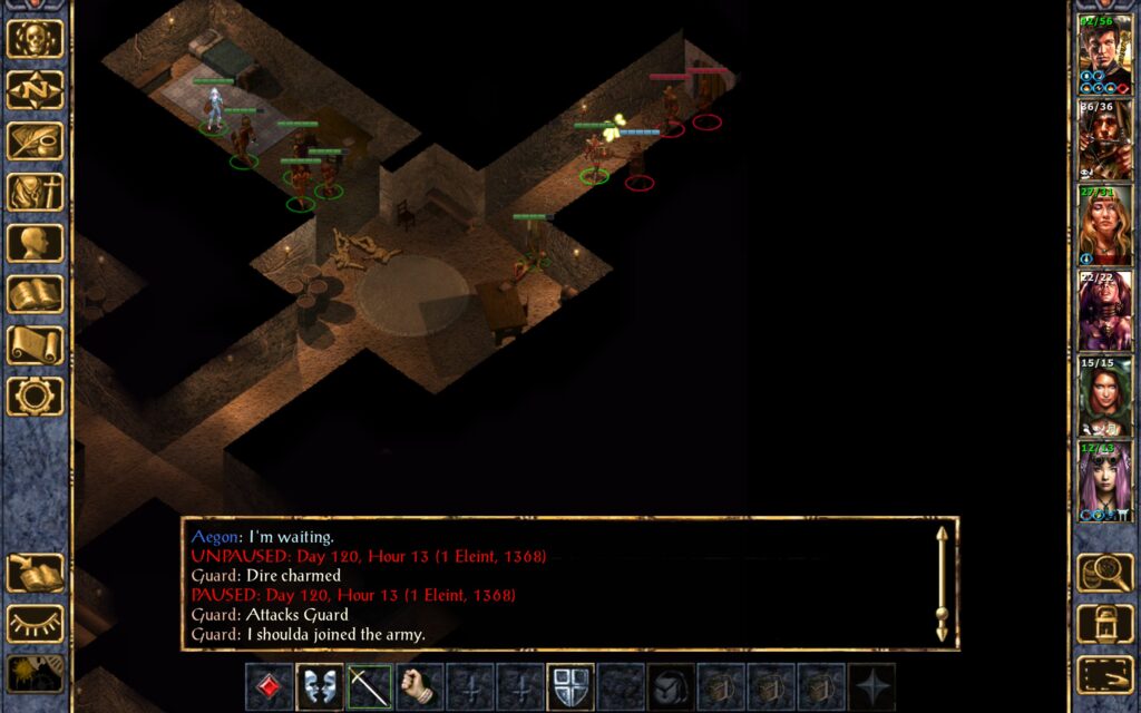 Aegon charms a guard reinforcement.