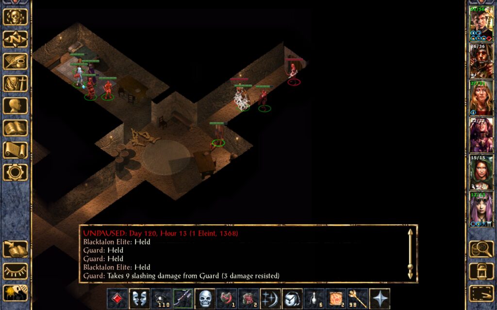 The guards get caught in the Web.