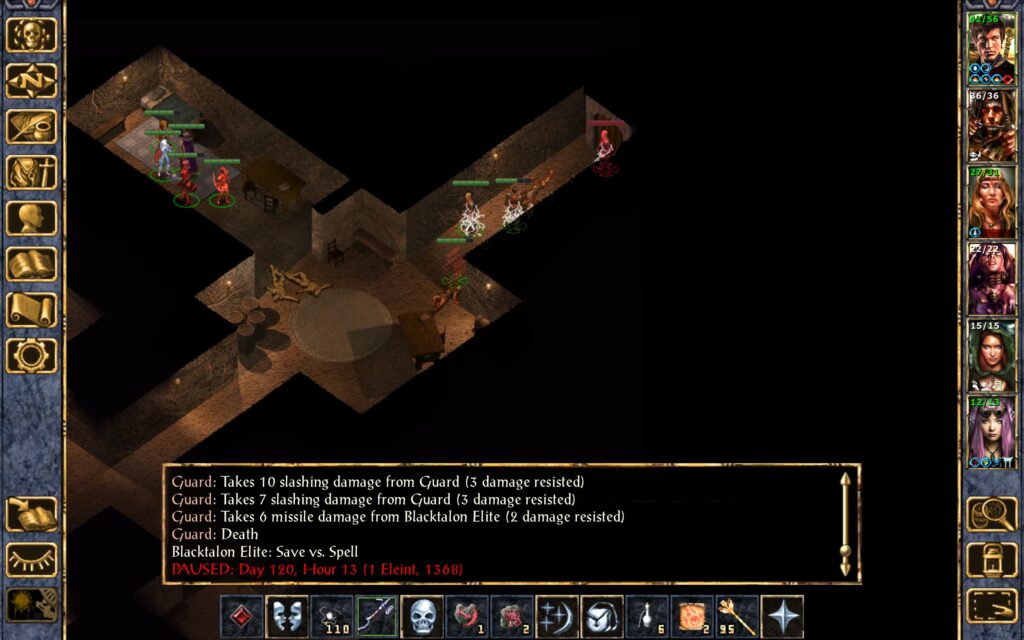 The charmed guards kill another guard.