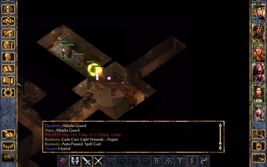 The guard trigger the Glyph of Warding.